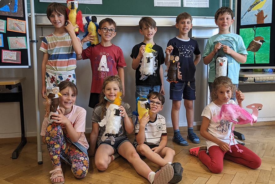 Schülerinnen und Schüler der Grundschule Wollmesheimer Höhe in Landau
